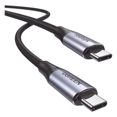 Cable USB-C a USB-C | USB 3.2 + Thunderbolt | 1 Metro | 240W PD 3.1 (48V/5A) | 10 Gbps | 4K@60Hz | Chip E-Marker | Aluminio + Nylon Trenzado | Blindaje 4 Capas | UGREEN