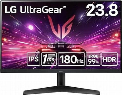 Monitor gaming LCD LG UltraGear 24GS60F de 24", Class Full HD, relación 16:9 Color Negro