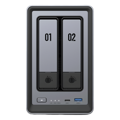 UGREEN NASync DXP2800 | NAS 2 Bahías | Intel N100 12ª Gen 4 Núcleos | 8GB DDR5 (Exp. 16GB) | SATA 48TB + M.2 NVMe 16TB | 2.5GbE | HDMI 4K | USB-C 10Gbps | UGOS Pro | SKU 25242