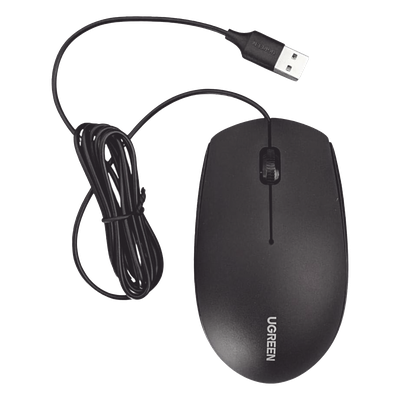 Mouse Óptico USB | Cable USB de 1.5 metros | 3 Botones | 1200DPI | Diseño Ergonómico | Silencioso | Color Negro | Windows / MacOS / Linux / Chrome y otros | También Compatible con  DVR / NVR.