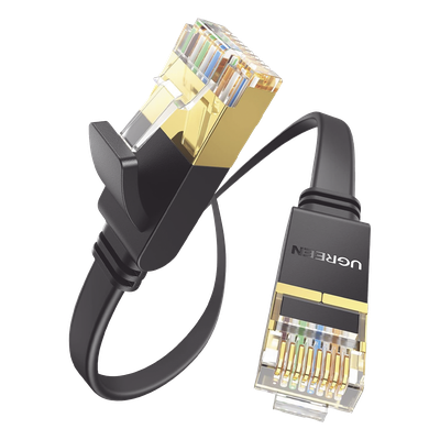 Cable Ethernet Plano Cat7 UGREEN 11262 | U/FTP | 3m | 10 Gbps | 600 MHz | RJ45 Oro 24K | Bajo Alfombra / Rodapié / NAS-Switch 10GbE | SKU 11262