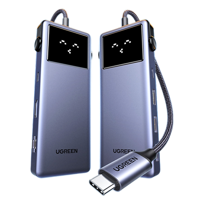 Hub USB-C 7 en 1 UGREEN 45155 | HDMI 4K@60Hz (vs 30Hz del 10 en 1) | 2×USB-A 3.0 + USB-C 3.0 + USB-A 2.0 | Gigabit Ethernet | PD 100W | Nintendo Switch Steam Deck ROG Ally | Cable 20cm | SKU 45155