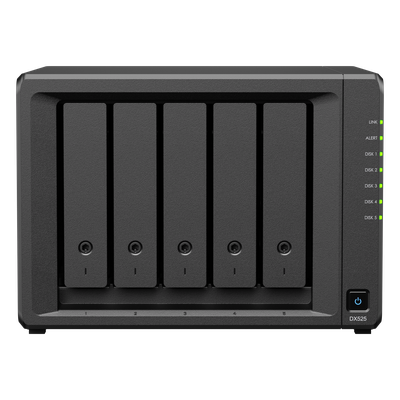 Expansor de Almacenamiento Synology DX525 | 5 Bahías SATA 3.5"/2.5" | USB-C 5Gbps | Hot-Swap | Amplia DS1825+ a 13 o 18 Bahías | Gestión DSM | SKU DX525