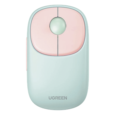 Mouse Inalámbrico UGREEN FUN MU102 | Rosa | BT 5.0 + 2.4GHz | 3 Dispositivos | DPI 1000-4000 | Silencioso | 5 Botones | USB-C 3 Meses | Win/Mac/iPad/Android | SKU MU102