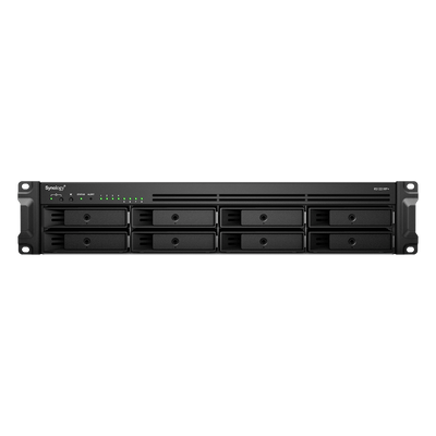 Servidor de Almacenamiento en Red Synology RackStation RS1221RP+ | 8 Bahías | Expandible a 12 Bahías | CPU AMD Ryzen V1500B | 4 GB DDR4 ECC | RAID Soportado | 10/25GbE | Virtualización Certificada | Protección de Datos Integral