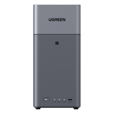 NAS UGREEN NASync DH2300 95432 | 2 Bahías SATA | RK3576 + DDR5 4GB | HDMI 4K Directo a TV | NFC | RAID 0/1/JBOD | 1GbE | USB-C 3.2 | Media Center + NAS | SKU 95432