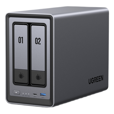 UGREEN NASync DXP2800 | NAS 2 Bahías | Intel N100 12ª Gen 4 Núcleos | 8GB DDR5 (Exp. 16GB) | SATA 48TB + M.2 NVMe 16TB | 2.5GbE | HDMI 4K | USB-C 10Gbps | UGOS Pro | SKU 25242