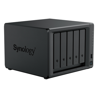 NAS Synology DiskStation DS1525+ | 5 Bahías Exp. 15 | AMD Ryzen V1500B 8T DDR4 ECC | 2×2.5GbE + 10GbE | M.2 NVMe Caché SSD | 300TB | VMware Hyper-V | Active Backup | SKU DS1525+