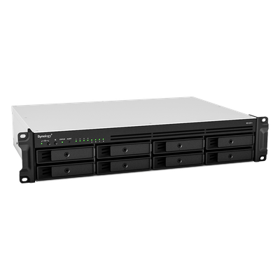 Servidor de Almacenamiento en Red RackStation RS1221+ | 8 Bahías | Expansión a 12 Bahías | CPU AMD Ryzen V1500B | 4 GB DDR4 ECC | RAID Soportado | 10/25GbE | Synology High Availability | Protección de Datos Integral.