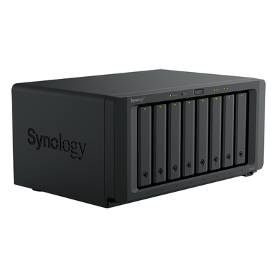 NAS Synology DS1825+ | 8 Bahías + Expansión a 18 | AMD Ryzen V1500B 4 Núcleos | 8GB DDR4 ECC hasta 32GB | 2×2.5GbE + PCIe 3.0 (10/25GbE) | M.2 NVMe Caché | Hasta 360TB | SMB Empresarial | SKU DS1825+