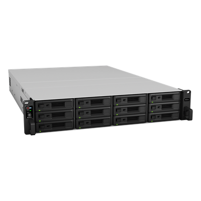 NAS Rack Synology RS3621xs+ | 2U 12 Bahías (exp. 36) | Xeon D-1541 8C/16T | 8GB DDR4 ECC hasta 64GB | 2×10GbE + 4×1GbE | Fuente Redundante | VMware Hyper-V | Enterprise | SKU RS3621XS+
