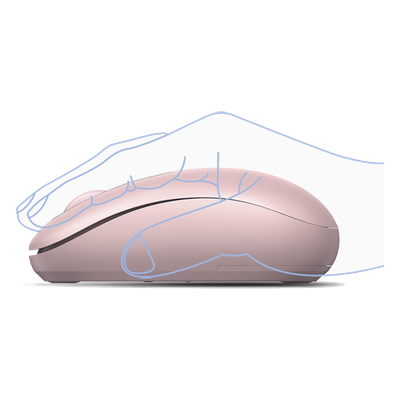 Mouse Inalámbrico / 2.4 GHz / Alcance 10 m (32.8 ft) / 4 Niveles DPI / 3 Botones / Silencioso / Ergonómico