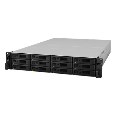 NAS Rack Synology RS3621xs+ | 2U 12 Bahías (exp. 36) | Xeon D-1541 8C/16T | 8GB DDR4 ECC hasta 64GB | 2×10GbE + 4×1GbE | Fuente Redundante | VMware Hyper-V | Enterprise | SKU RS3621XS+