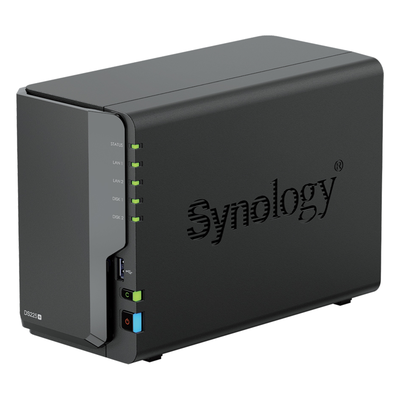 NAS Synology DiskStation DS225+ | 2 Bahías | Intel J4125 | 2.5GbE + 1GbE | 282MB/s | Active Backup Sin Licencia | Surveillance 25 Cámaras | RAID 40TB | DSM | SKU DS225+