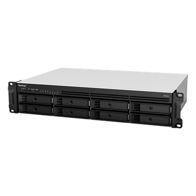Servidor de Almacenamiento en Red RackStation RS1221+ | 8 Bahías | Expansión a 12 Bahías | CPU AMD Ryzen V1500B | 4 GB DDR4 ECC | RAID Soportado | 10/25GbE | Synology High Availability | Protección de Datos Integral.