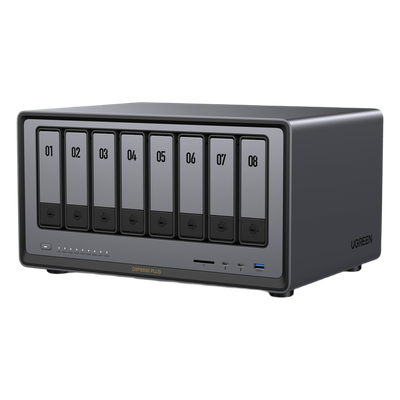 NAS UGREEN NASync DXP8800 Plus | Intel Core i5-1235U 10C Quick Sync 80EU | 2×10GbE + 2×Thunderbolt 4 40Gbps | 8 Bahías SATA + 2×M.2 NVMe | SD 4.0 312MB/s | Edición Video 8K RAW | SKU 35126B
