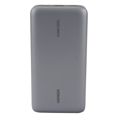 Power Bank UGREEN 90597M | 25,000mAh 145W | 100W MacBook + 45W iPad Simultáneos | PD 3.0 QC 3.0 FCP SCP | Recarga en 2h | 92.5Wh Apto Avión | Pantalla | Gris | Cable 50cm | SKU 90597M