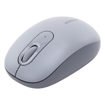 Mouse Inalámbrico 2.4G 800/1200/1600/2400 DPI | Función de 3 botones | Alcance 10m | Silencioso |  Ergonómico | Anti-caída y Anti-interferencias | Batería Alcalina AA incluida  | Color Grey.