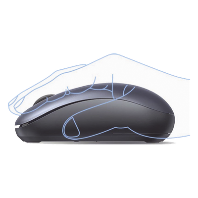 Mouse Inalámbrico 2.4G 800/1200/1600/2400 DPI | Función de 3 botones | Alcance 10m | Silencioso |  Ergonómico | Anti-caída y Anti-interferencias | Batería Alcalina AA incluida  | Midnight Blue.