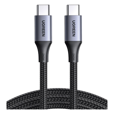 Cable USB-C a USB-C / 2 m (6.6 ft) / Carga 240W / PD3.1 / 480 Mbps / Aluminio / Nylon Trenzado
