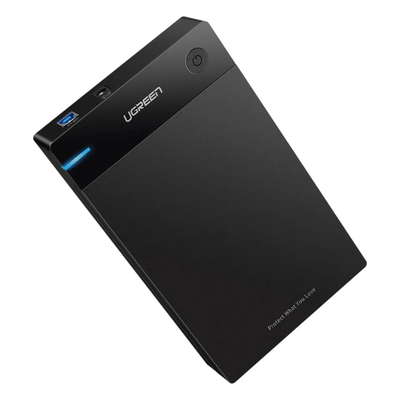 Carcasa de Disco Duro para  3.5" y  2.5" (Enclosure) | Con Cable USB 3.0 | Para HDD 3.5" / SSD 2.5" | SATA I/II/III | UASP | Hasta 16 TB | Compatible con Windows, Linux, Mac OS | No Requiere Controlador | Cable 1m | Incluye Adaptador d