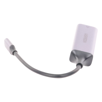 Adaptador de Red USB-C 3.1 (5 Gbps) a RJ45 | Thunderbolt 3 | Admite 10/100/1000 Mbps |  Chip Inteligente | Amplia Compatibilidad | Caja de Aluminio | Longitud del cable 10 cm.
