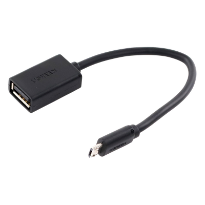 Adaptador OTG UGREEN Micro USB a USB-A | Samsung Galaxy S7 S6 Huawei Xiaomi Moto | Memoria USB Teclado Gamepad DAC | 480Mbps 10cm Plug & Play | SKU 10396