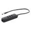 HUB USB-A 3.0 4 en 1 | 4 Puertos USB-A 3.0 (5Gbps) | Cable de 25 cm | Indicador Led | Ideal para Transferencia de Datos | Entrada USB-C para alimentar equipos de mayor consumo como discos duros | Color Negro.