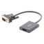 VGA Macho / Salida: HDMI Hembra / Resolución de 1080P@60Hz / Puerto Estéreo de 3.5 mm / Plug and Play, Sin Controlador / Longitud del Cable 15 cm (5.91 Pulgadas). / Incluye Cable de Alimentación USB / Incluye Cable de Audio de 3.5mm.
