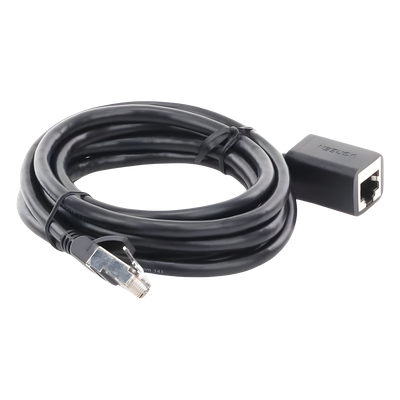 Cable de Extensión Cat6 RJ45 F/UTP / Macho a Hembra / 2 Metros (6.56 Pies) / Método de Conexión 568B / Velocidad de Transmisión 1000Mbps / Ancho de Banda del Canal 250MHz / Caja de Cobre / Negro