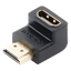 Adaptador HDMI de 90 Grados Macho a Hembra / Hacia Abajo / HDMI 2.0 4K@60Hz / Proporciona Flexibilidad Sin Doblar los Cables HDMI