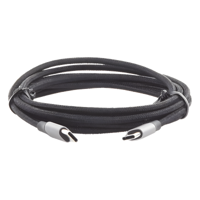 Cable USB-C a USB-C / 2 Metros (6.56 Pies) / 60W PD3.0 / 480 Mbps / Nylon Trenzado / Aluminio
