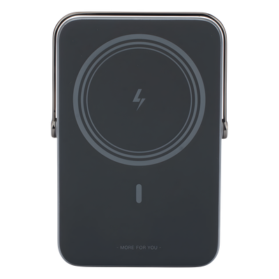 Power Bank Serie UNO Inalambrico | 10000mAh | 7.5W/20W  |  Con Emojis de Estado | Carga Rápida USB-C Bidireccional  | Pantalla TFT  Inteligente | Con Holder | Color Grey.