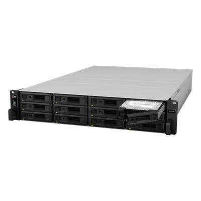 Unidad de Expansión Synology RX1217RP | 12 Bahías Rack 2U | PSU Redundante Hot-Swap | 240TB Máx | SATA 3.5''+2.5'' | DSM | Para RS2423RP+/RS3617xs+/RS4021xs+ | SKU RX-1217RP