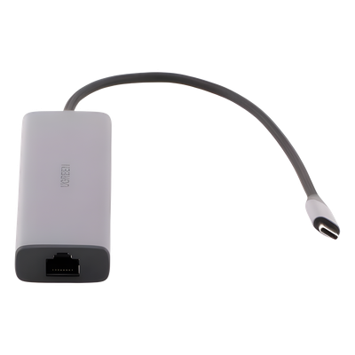 HUB USB-C (Docking Revodok) 6 en 1 | 3 Puertos USB-A 3.0 (5 Gbps) | USB-C PD 100W | HDMI 4K@30Hz | Entrada 1 RJ45 (Gigabit Ethernet) | Chip de Última Generación | Potente Disipación de Calor |  Caja de Aluminio.