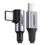Cable USB-C a USB-C | 1 Metro (3.28 Pies) | Conector con Ángulo Recto de 90° | Carga Rápida de hasta 60W | 480 Mbps | PD3.0 | QC4.0/3.0/2.0 | FPC | AFC | Protección Integrada | Caja de Aluminio | Nylon Trenzado | Color Negro