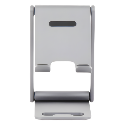 Soporte para Teléfono Celular de Aluminio | Angulo Ajustable | Amplia Compatibilidad con dispositivos de 4.7'' a 7.9'' | Antideslizante | Antiarañazos | Plegable | Color Gris.