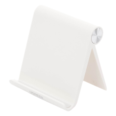 Soporte Escritorio Smartphone UGREEN 30285 | Blanco | Ajustable 0°-100° | 4''-7.9'' | ABS | Goma Antiarañazos | Plegable 96×85mm | DS cam / Videoconferencia / Videovigilancia | SKU 30285