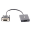 VGA Macho / Salida: HDMI Hembra / Resolución de 1080P@60Hz / Puerto Estéreo de 3.5 mm / Plug and Play, Sin Controlador / Longitud del Cable 15 cm (5.91 Pulgadas). / Incluye Cable de Alimentación USB / Incluye Cable de Audio de 3.5mm.
