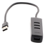 HUB USB-A 3.0 4 en 1 | 4 Puertos USB-A 3.0 (5Gbps) | Cable de 25 cm | Indicador Led | Ideal para Transferencia de Datos | Entrada USB-C para alimentar equipos de mayor consumo como discos duros | Color Negro.