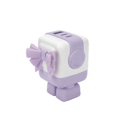 Cargador UGREEN RobotGaN 35314B | 65W GaN II | 2×USB-C + 1×USB-A | PD 3.0 QC 4.0 | MacBook Air iPad iPhone Galaxy | 45W+20W Simultáneo | LED Animada | Zapato Magnético | SKU 35314B