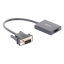VGA Macho / Salida: HDMI Hembra / Resolución de 1080P@60Hz / Puerto Estéreo de 3.5 mm / Plug and Play, Sin Controlador / Longitud del Cable 15 cm (5.91 Pulgadas). / Incluye Cable de Alimentación USB / Incluye Cable de Audio de 3.5mm.