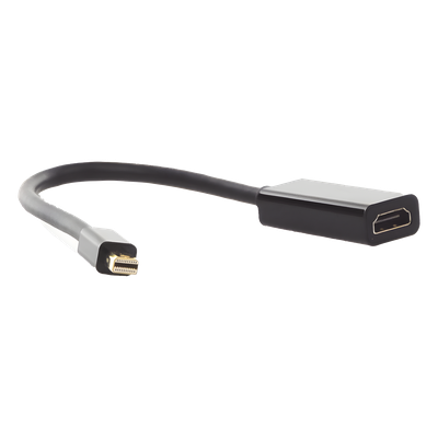 Convertidor Mini Display Port a HDMI / 4K@30Hz / Thunderbolt / Blindaje Interno Múltiple / Carcasa ABS / Longitud de 25 cm (9.84 pulgadas)