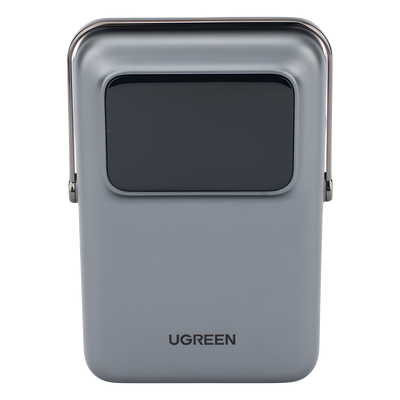 Power Bank Serie UNO Inalambrico | 10000mAh | 7.5W/20W  |  Con Emojis de Estado | Carga Rápida USB-C Bidireccional  | Pantalla TFT  Inteligente | Con Holder | Color Grey.