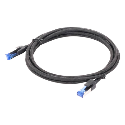 Cable Ethernet Cat8 CLASS F/FTP Redondo con Malla de Nylon 2 Metros (6.56 Pies)
