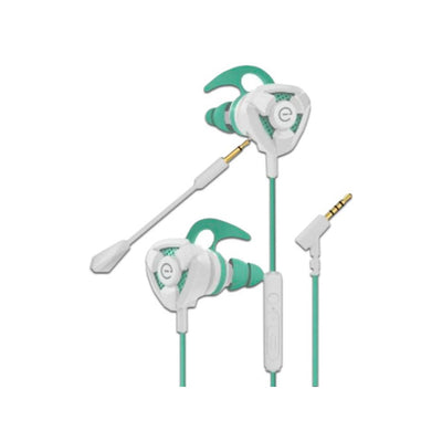 Auricular Perfect Choice, Con micrófono, Estéreo, Cableado, Blanco/Verde