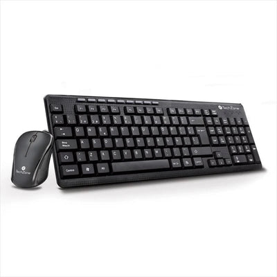 Kit teclado y mouse TZ19COMB01-LA Techzone, Negro