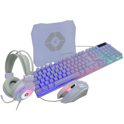 Kit Gamer Vortred Berry 4 en 1 teclado, mouse, audífonos y mousepad Perfect Choice