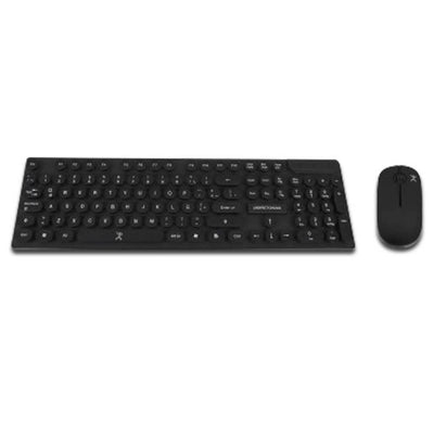 Kit teclado y mouse PC-201052 Perfect Choice, Inalámbrico, Negro