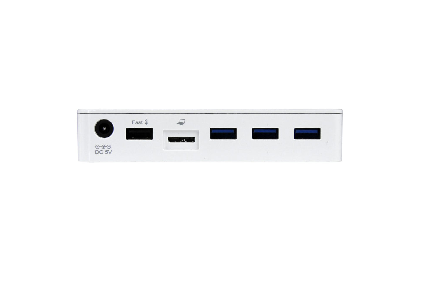 Concentrador USB 3.0 STARTECH de 3 Puertos - Hub con Puerto de Carga Rápida (2.1A) y Base para Laptops y Tablets con Windows, color blanco